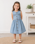 Blue Denim Type Casual Dress