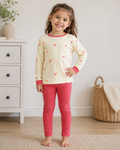 Beige and Peach Printed PJ Set