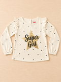 Beige Shimmering Printed T-Shirt