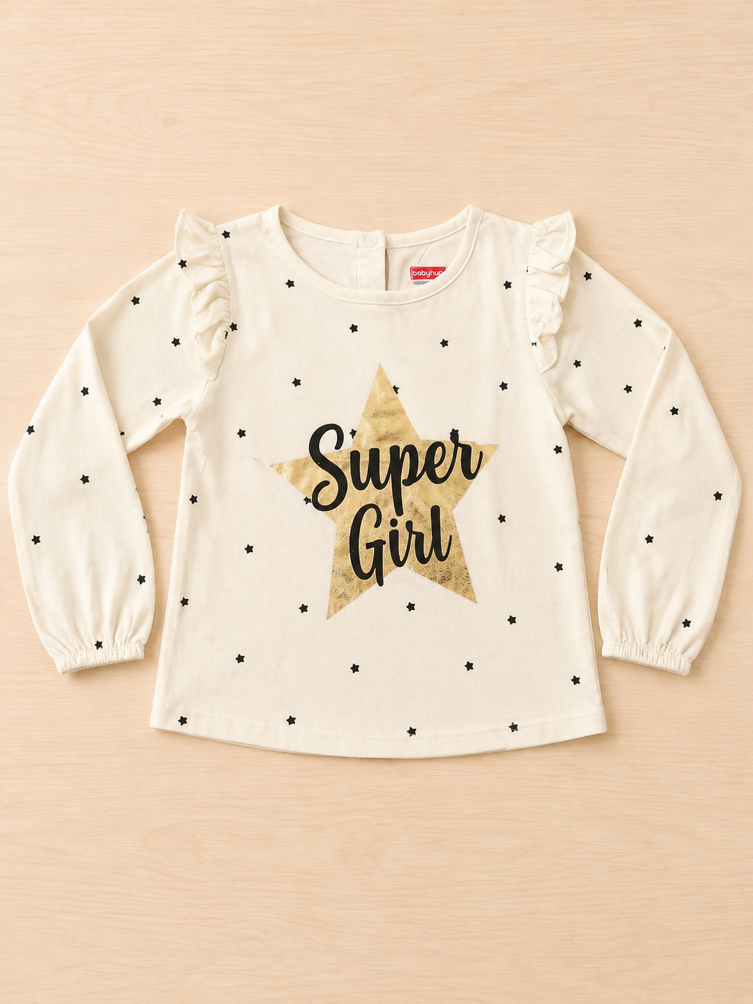 Beige Shimmering Printed T-Shirt