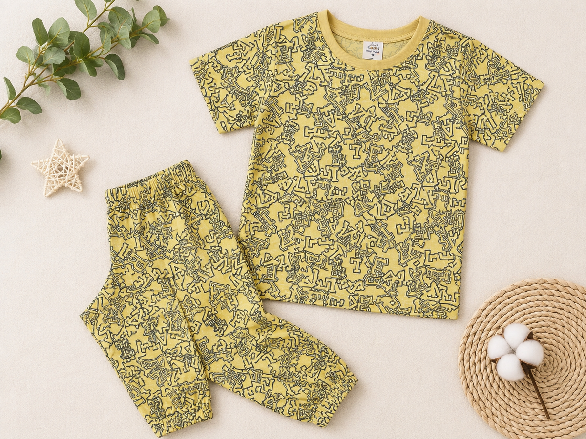 Green Alphabet theme PJ Set