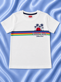 White T-Shirt with Print