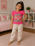 Pink Printed T-Shirt and Pastel Printed Pant