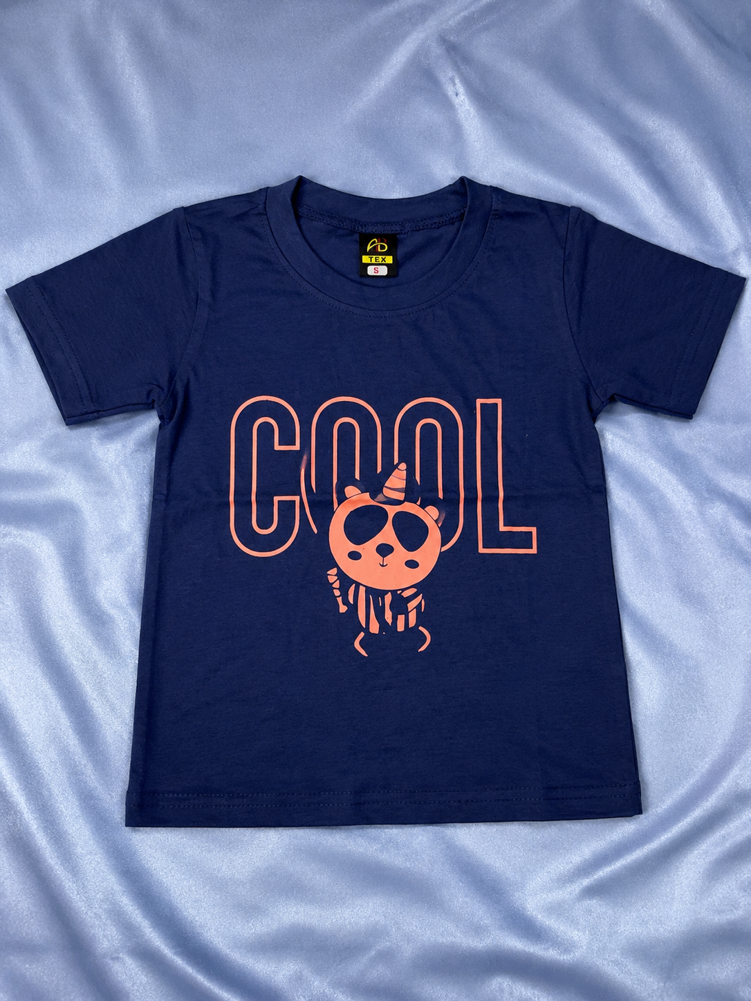 Navy T-Shirt with Letter Print