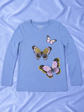 Blue Butterfly Theme T-Shirt