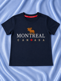 Navy T-Shirt with Montral Print