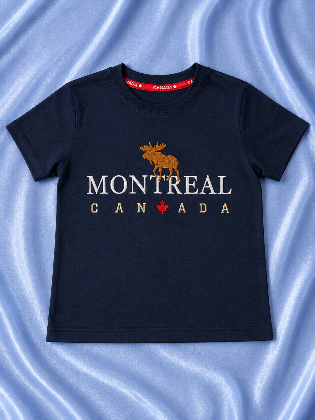 Navy T-Shirt with Montral Print