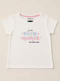 White Letter Printed T-Shirt