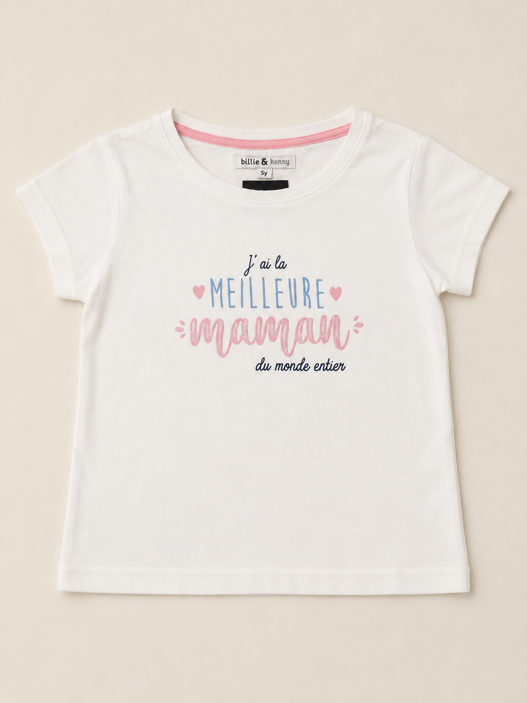 White Letter Printed T-Shirt