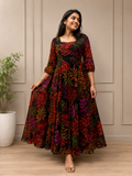 Floral Printed Anarkali Dress