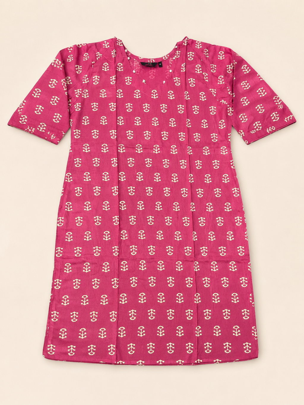 Pink Printed Kurti