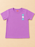Purple t-Shirt with Floral Badge