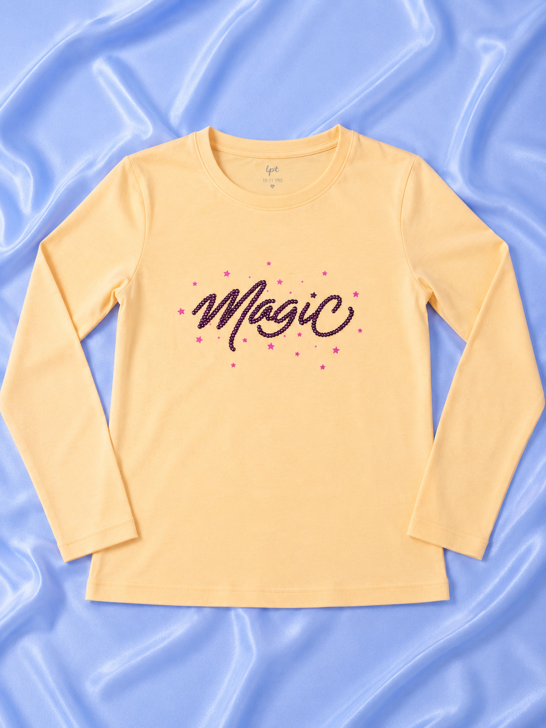 Orange Printed T-Shirt with Shimmer