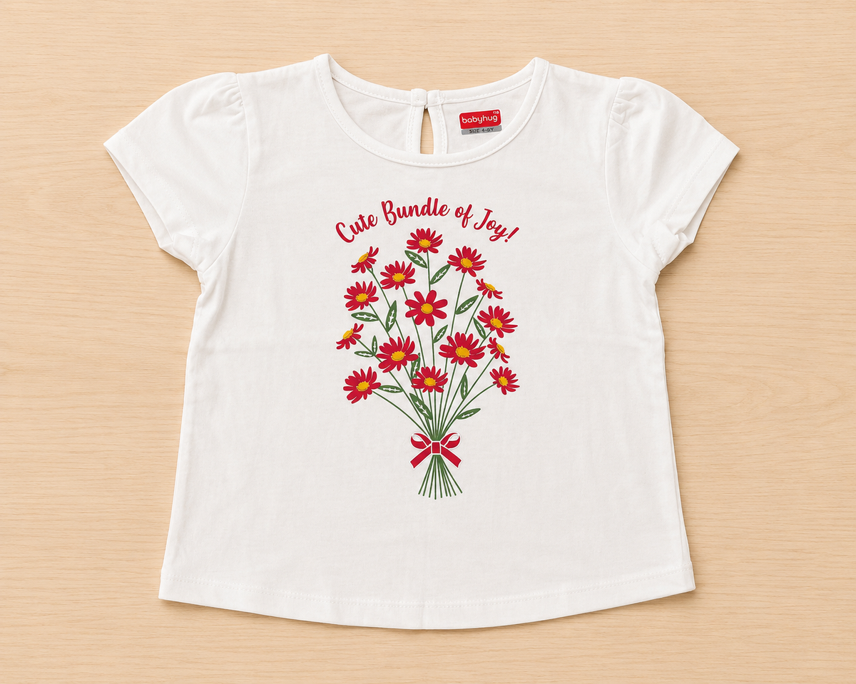 White Floral Printed T-Shirt