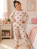 Pale Pink Character Printed PJ Set
