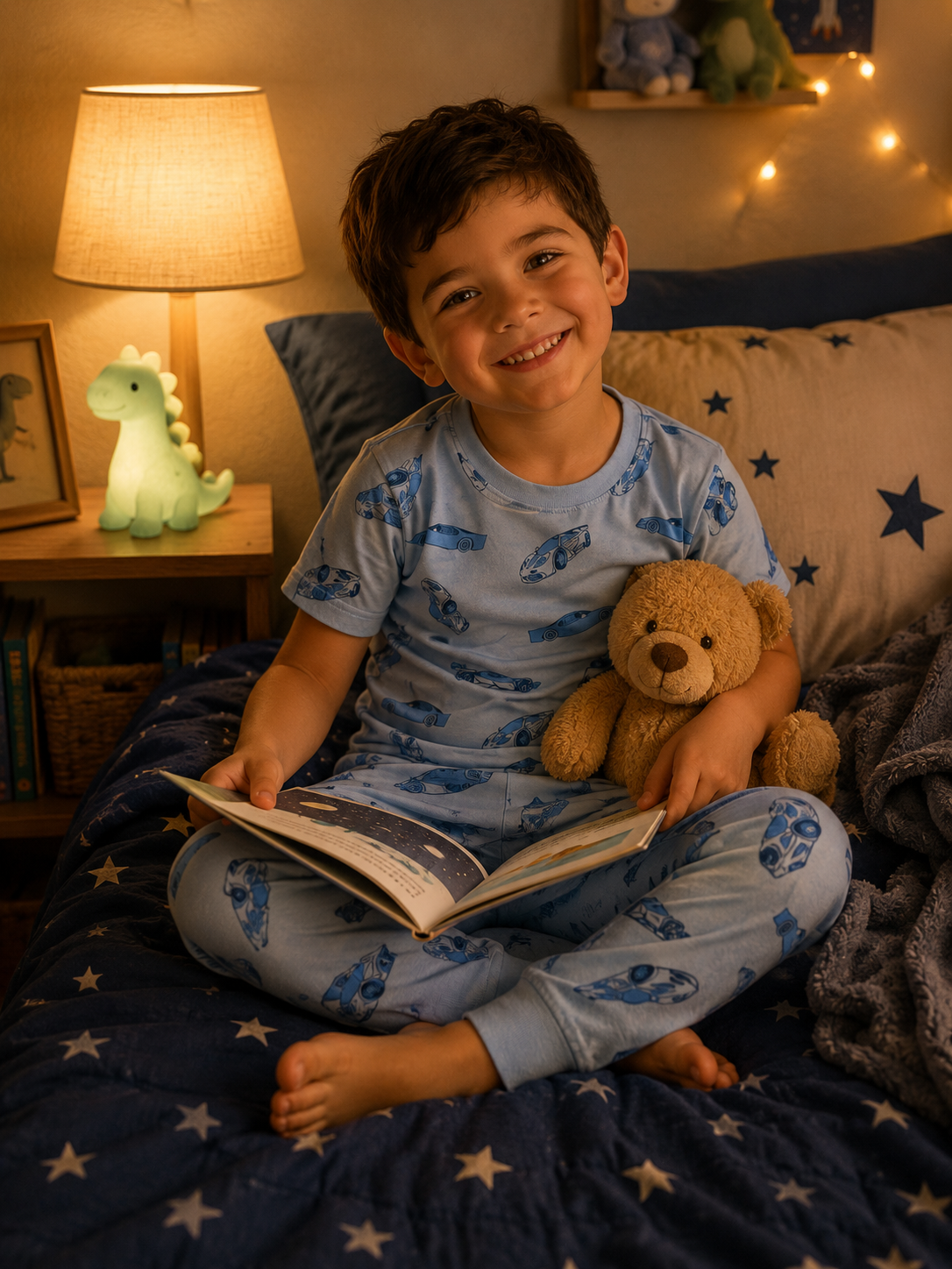 Blue Car Themed PJ Set