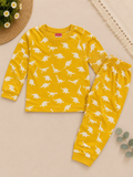 Yellow Dino Themed PJ Set