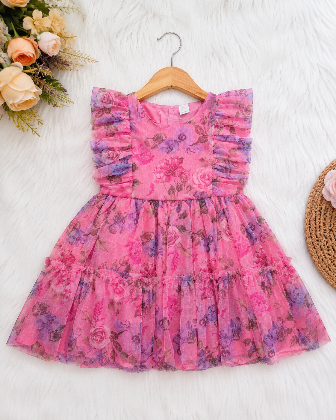 Pink Floral Party Dress