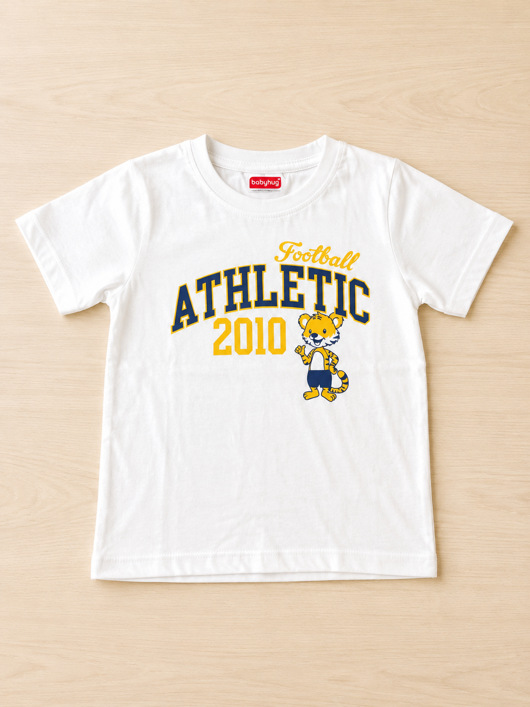 White T-Shirt with Printed Letters