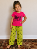 Pink and Green Printed PJ Sets