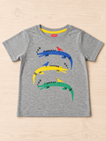 Gray Alligator Themed T-Shirt