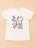 White Floral Themed T-Shirt