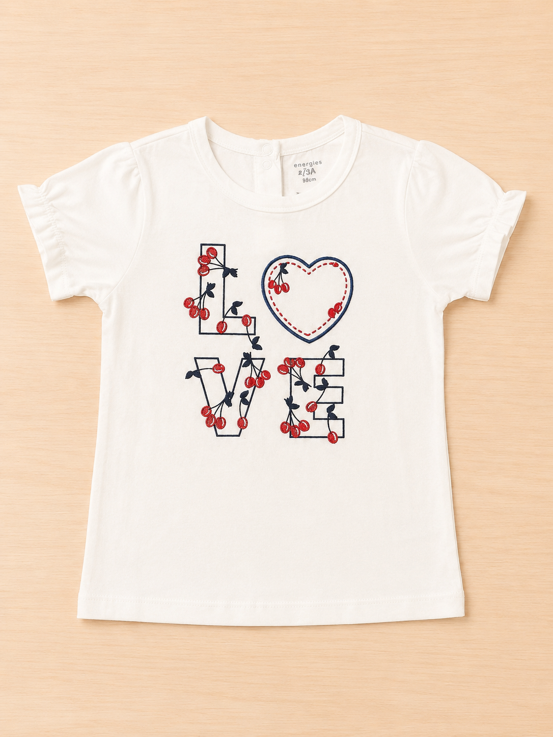 White Floral Themed T-Shirt