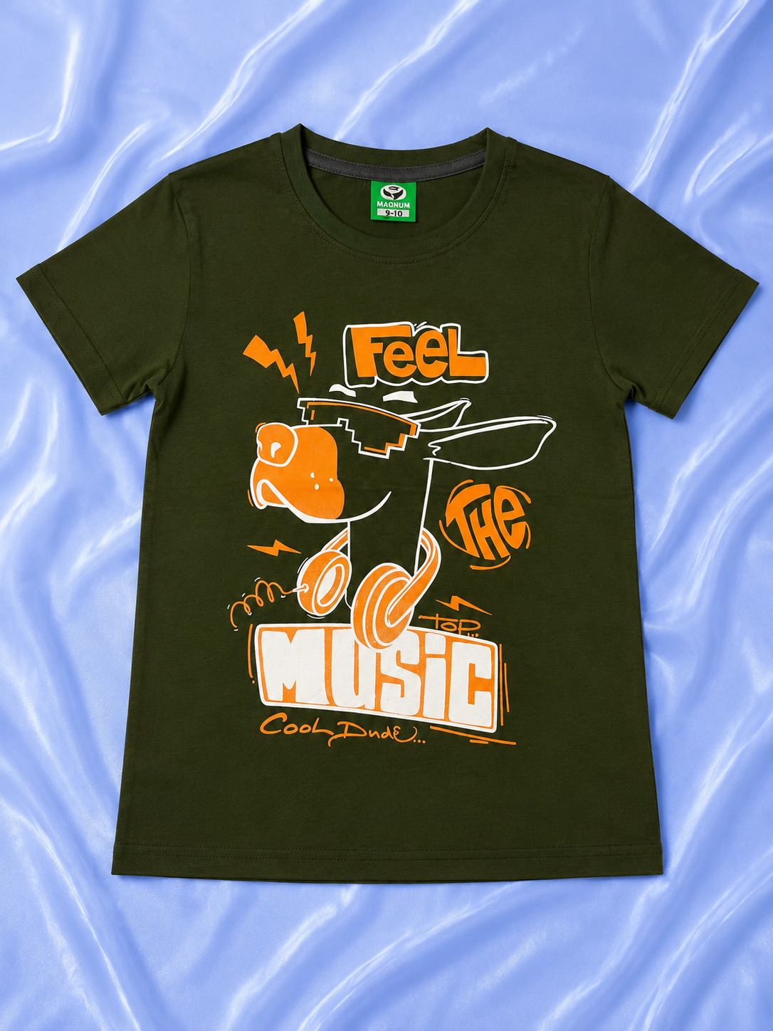 Olive Green Printed T-Shirt