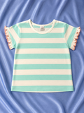 Blue and White Striped T-Shirt