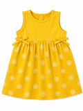 Yellow Casual Dress with Floral Prints