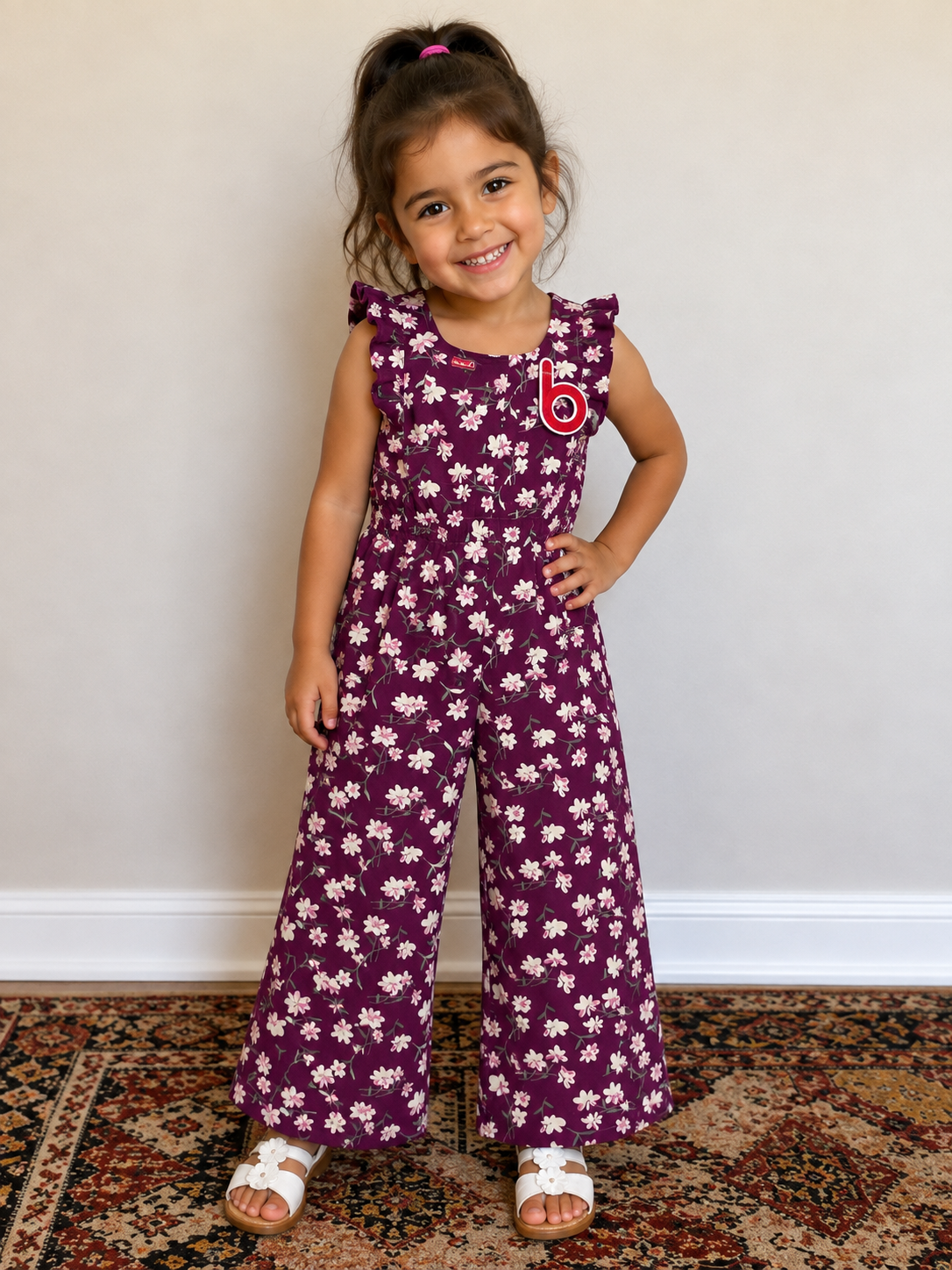Purple Floral Jumpsuit