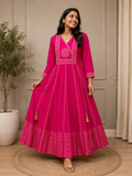 Pink Embroidered Anarkali Dress