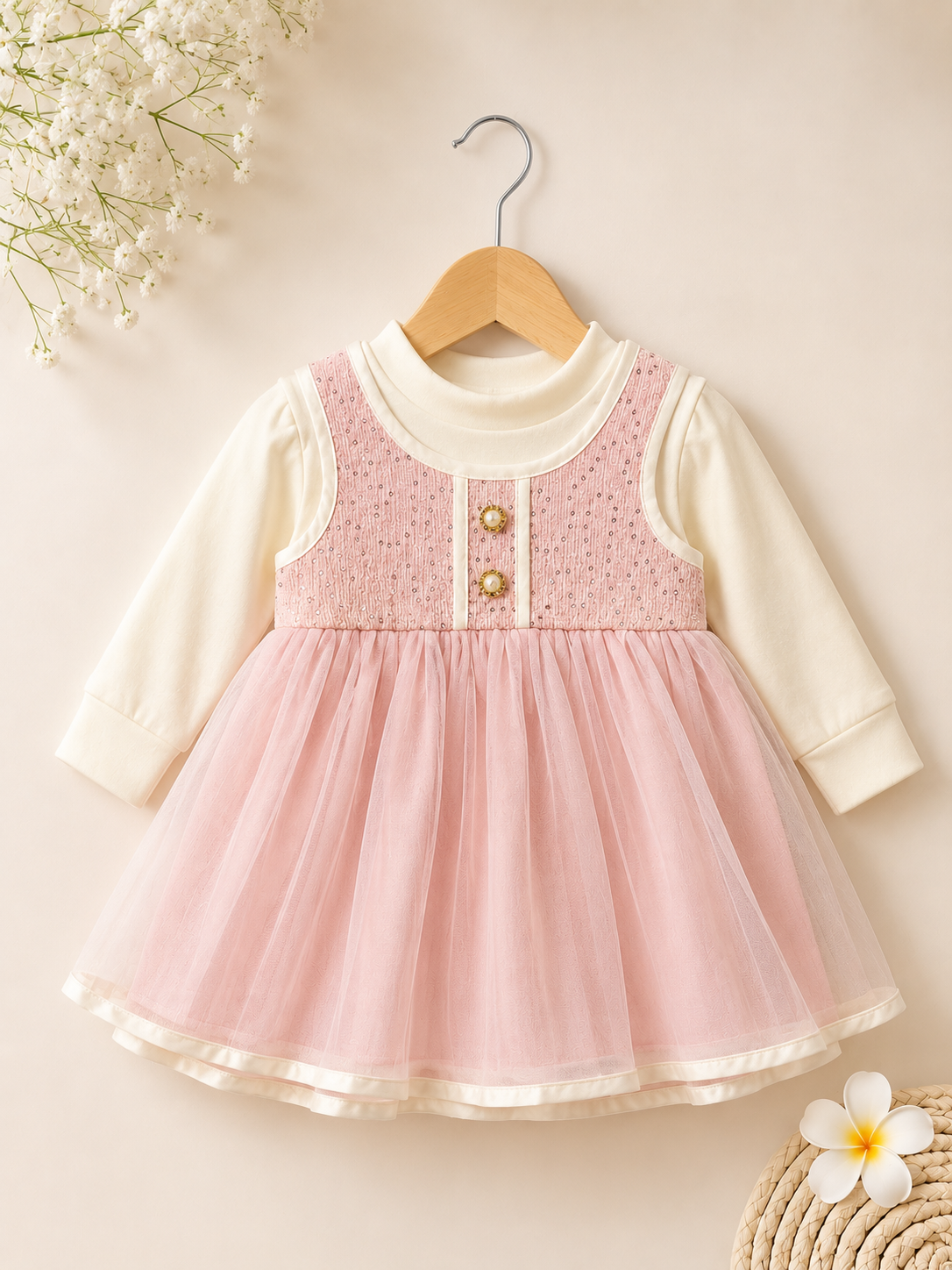 Pink and White Party Frock
