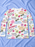 White Printed Full Sleeve T-Shirt