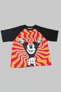 Black T-Shirt with Character Print