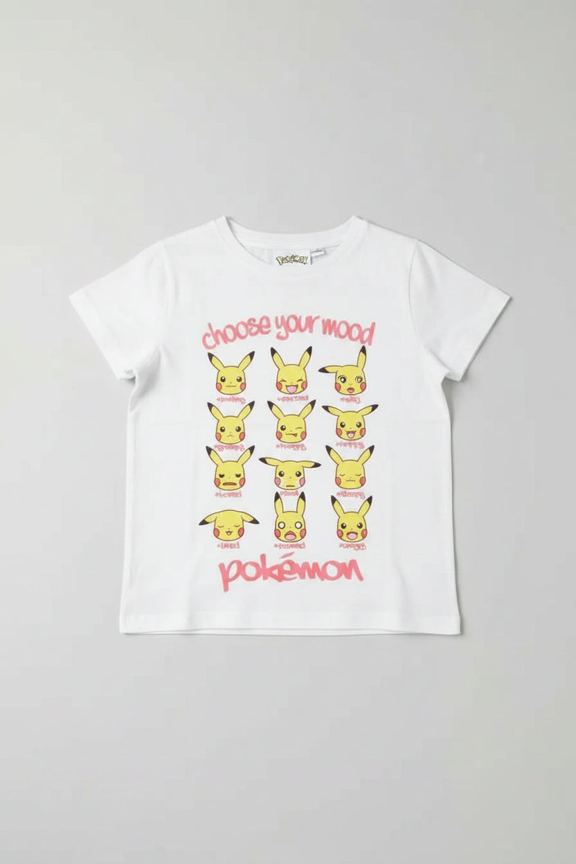 White T-Shirt with Character Print