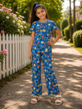 Blue Printed PJ Set