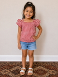 Red Checkered Top (Only Top)