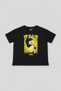Black Character Print T-Shirt
