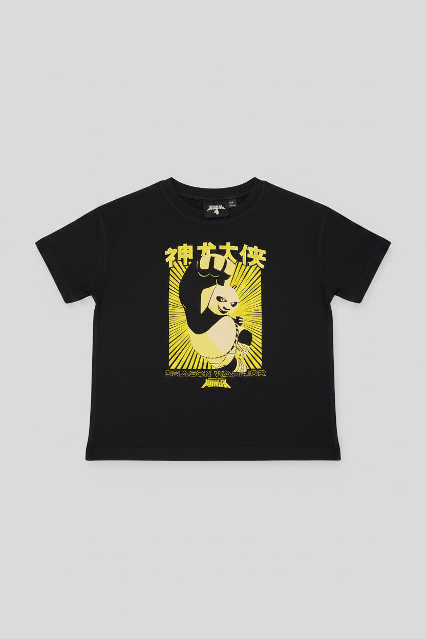 Black Character Print T-Shirt