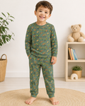 Green Dino Themed PJ Set