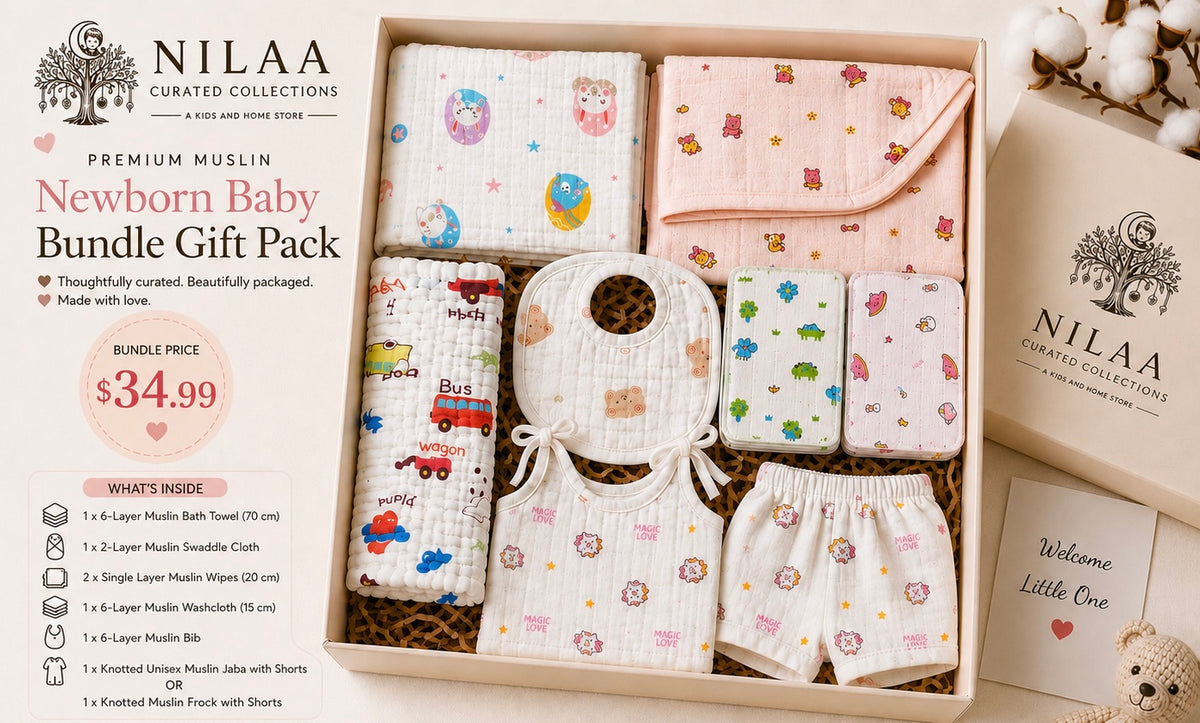 New Born Muslin Essentials Gift Set