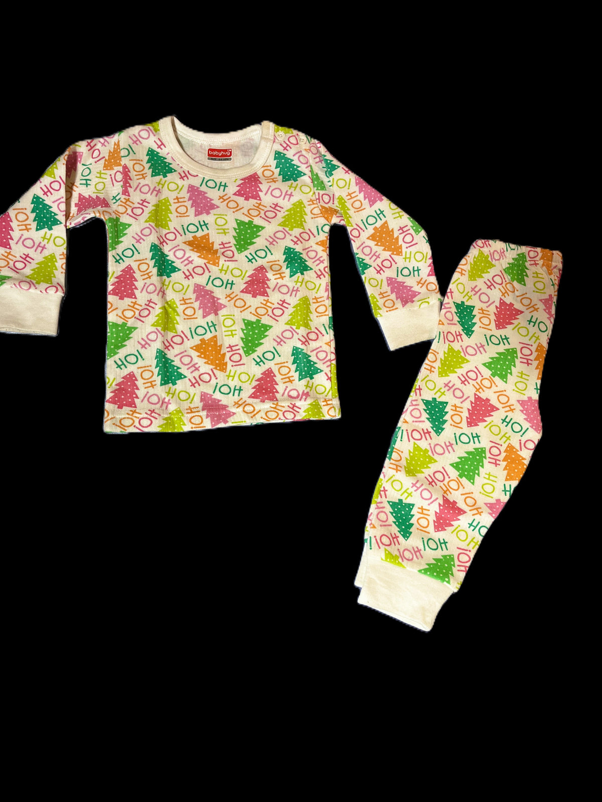 White Christmas Print PJ Set