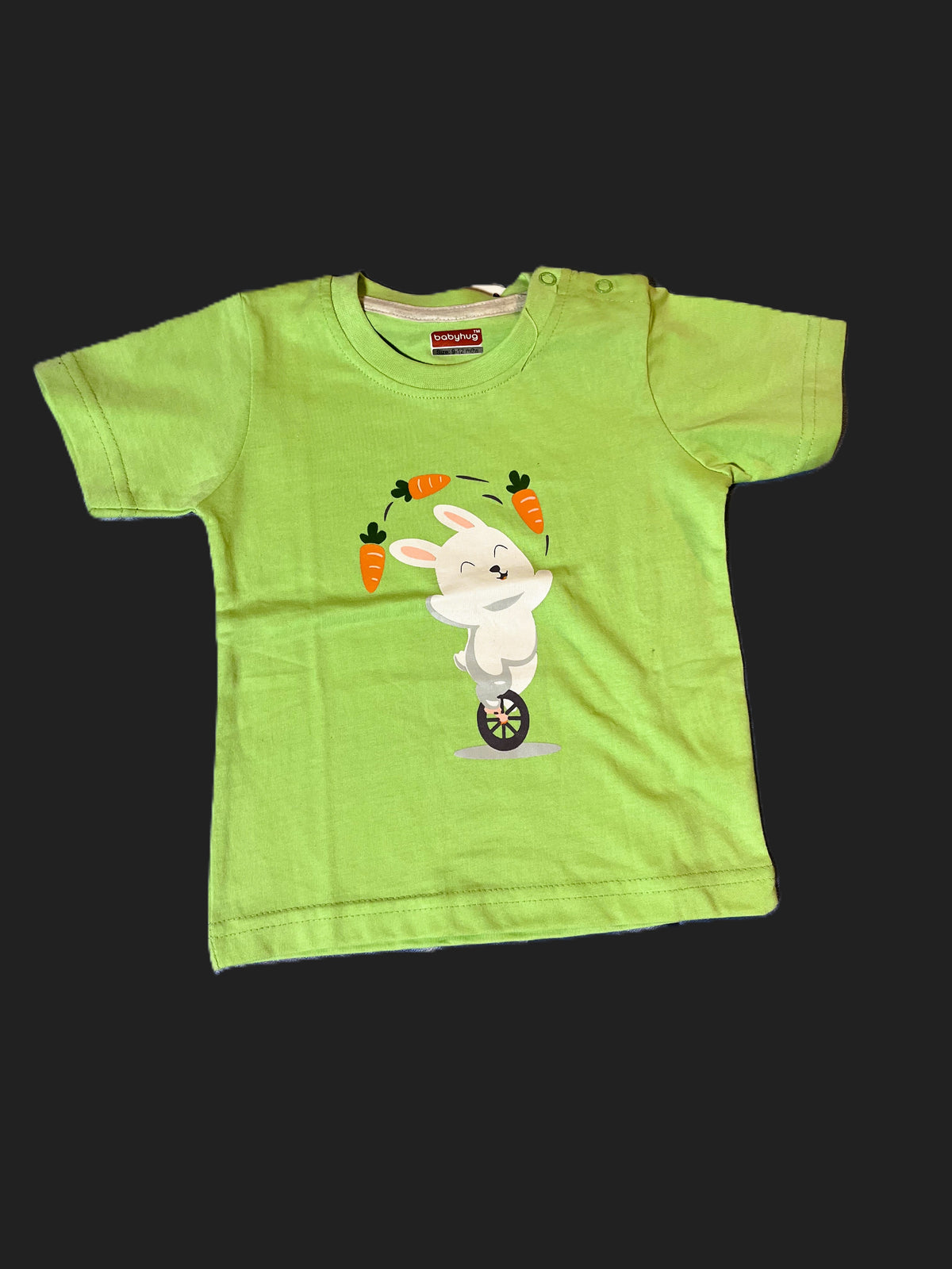 Green T-Shirt with Bunny Print