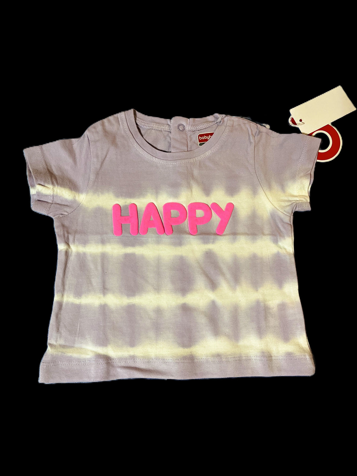 Purple Tie Dye T-Shirt with Letter Print
