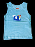 Blue Sleeveless T-Shirt
