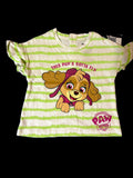 Green Striped Character Print T-Shirt