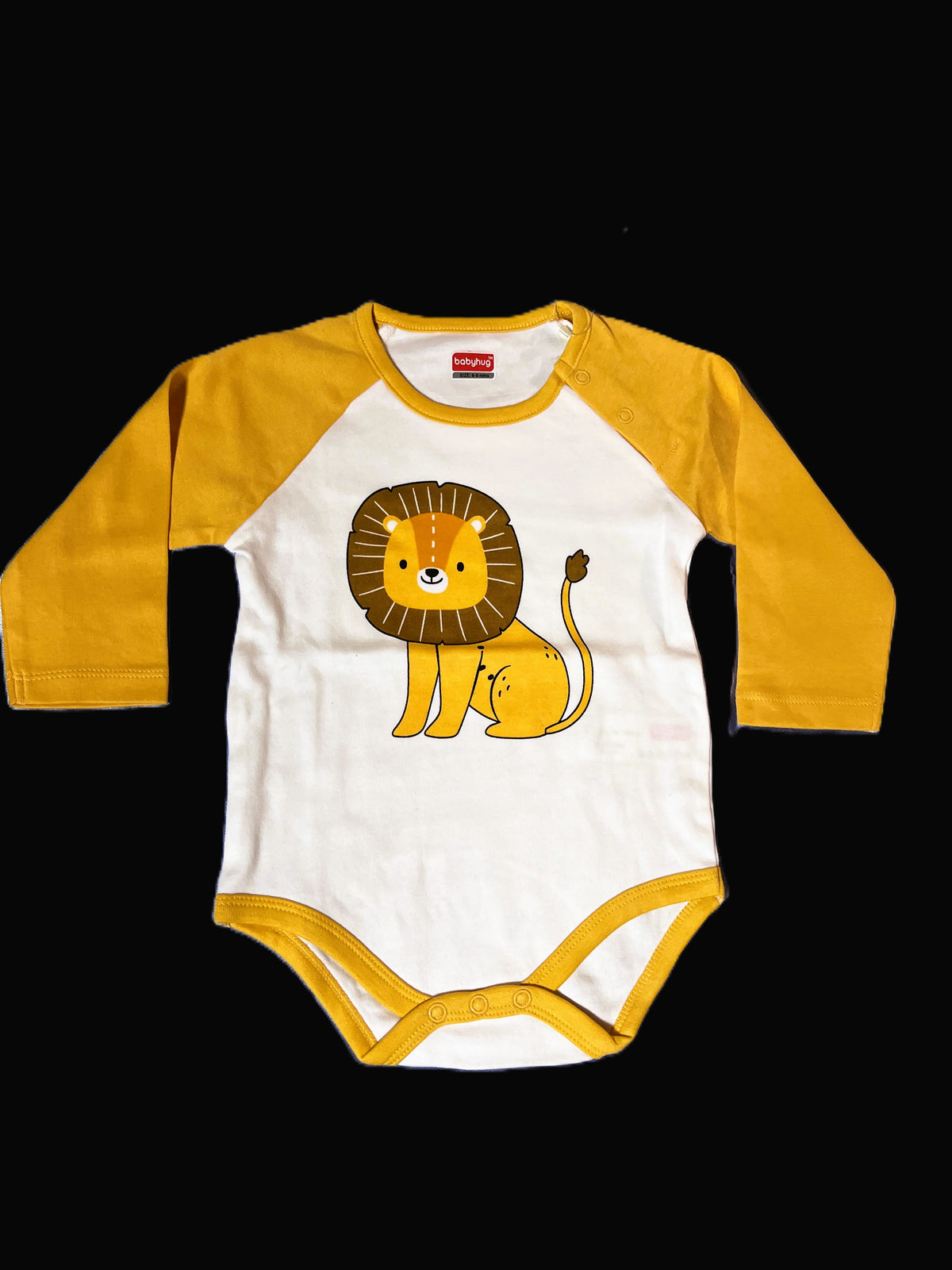 Yellow Lion Print Onesie