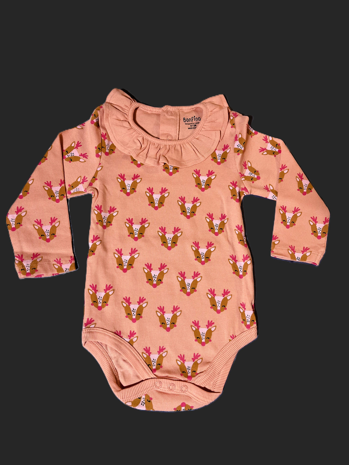 Peach Printed Onesie