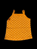 Orange Polka Dot Print Tank Top